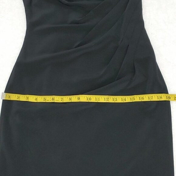 ADRIANNA PAPELL Black off shoulder pleated cocktail dress - Picture 10 of 15